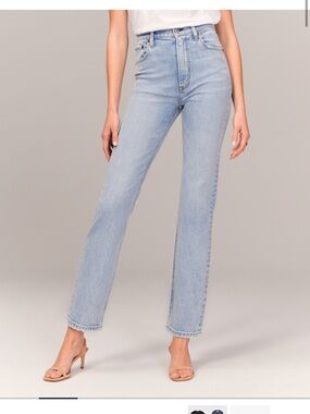 Abercrombie & Fitch Ankle Straight Ultra High Rise Jeans